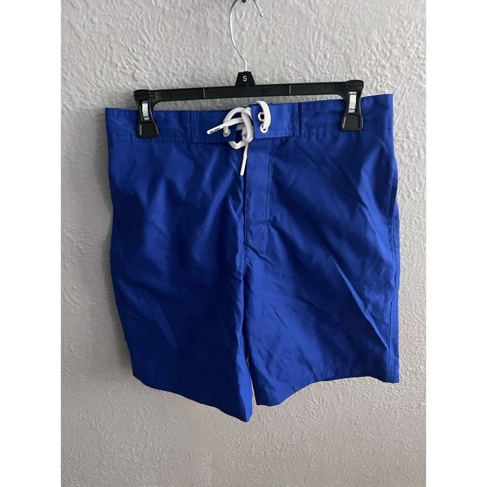 Lands End Mens Swim Trunk‎ Blue Size Small